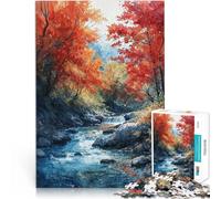 Rêves de Cascade d'automne Puzzles pour Adultes 1000 pièces Compétition de Vitesse Manuelle Cadeau d'œuvre d'art 38x26cm
