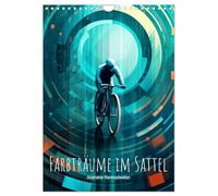 Rêves de couleurs en selle : des mondes abstraits de vélos de course, Version française (Calendrier mural 2026 DIN A4 portrait), Calendrier CALVENDO mensuel