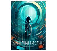 Rêves de couleurs en selle : des mondes abstraits de vélos de course, Version française (Calendrier mural 2026 DIN A3 portrait), Calendrier CALVENDO mensuel