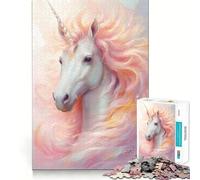 Rêves de Licorne Puzzle de 1000 pièces pour Adolescents Jeu de Concentration mentale Découpe de précision Bords Lisses pour Les fêtes (38x26cm)