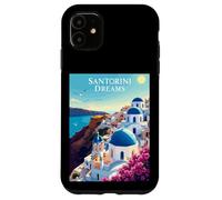 Rêves De Santorini Dômes Bleus Paysage Coque pour iPhone 11