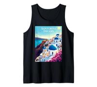 Rêves De Santorini Dômes Bleus Paysage Débardeur