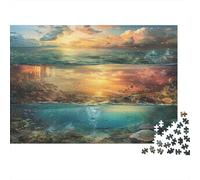 Rêves Marins Puzzle 1000 Pièces Adulte sans Poussière, Puzzle Difficile énigme De Compétence Logique pour Une Activité Zen, Puzzle Cadeau d'anniversaire 52x38cm/1000pcs