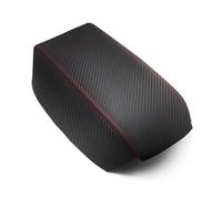 Revêtement Adhésif Pour Accoudoir Central En Similicuir Façon Carbone Pour Honda Pour Civic Berline 8e Génération 2006-2011 Centrale(Red line)