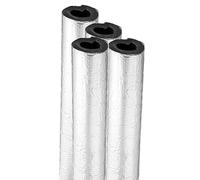 Revêtement autocollant en mousse d'aluminium pour conservation de la chaleur pour tuyaux d'eau d'extérieur ID 22-89 mm, 34 mm x 40 mm x 1 m, solution d'isolation à économie d'énergie