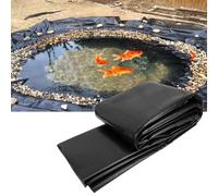 Revêtement Bâche Bassin De Poissons Noir en Revêtement De Piscine HDPE Résistant Aux Perforations Et Aux Déchirures Doublure Préformée Noires Épaisseur 0.12mm(3x6m)