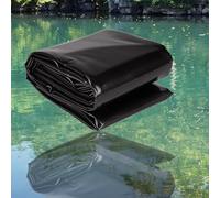 Revêtement De Bassin en HDPE 12mil Doublure Facile À Découper Doublure D'étang Préformée Membrane Imperméable Flexible pour Cascade De Jardin Paysager Membrane(2x2m)