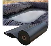 Revêtement de bassin en polyéthylène haute densité 5 mm d'épaisseur Noir Film pour bassins, fontaines, cascades, poissons koï et jardins aquatiques Tailles : 3 x 3 m 4 x 5 m 5 x 7 m 6 x 8 m 8 x 12 m