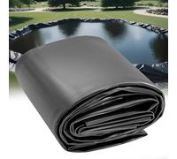 Revêtement de bassin noir 5x8m 6x10m 8x12m 10x15m Grands revêtements d'étang Sous-couche robuste Bâche en plastique polyéthylène HDPE durable Membrane anti-humidité pour jardin aquatique extérieur(4x6