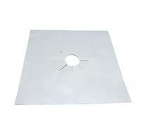 Revêtement de Four 27x27cm 1 Pièce, Protège Plaque à Gaz | Ptfe et Résine, Trou Central Prédécoupé, Protège des Flammes Nues, Nettoyage Facile, Réutilisable