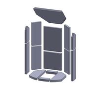 Revêtement de foyer, compatible avec Oranier Arktis 8C 4655-8 et 4655-8Z** et autres modèles de cheminées et de poêles, avec aperçu des modèles, revêtement de poêle en vermiculite, 15 pièces sur