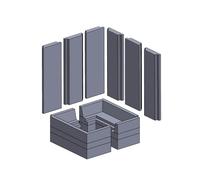 Revêtement de foyer - Compatible avec Spartherm Piko L Set A ** et d'autres modèles de cheminée et de poêles, avec aperçu du modèle, revêtement de cheminée en vermiculite, ajustement parfait et facile