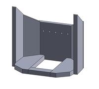 Revêtement de foyer - Convient pour Justus Island Aqua B, type 7624** et d'autres modèles de cheminée et de poêles, avec aperçu du modèle, revêtement de cheminée en vermiculite, ajustement parfait 8