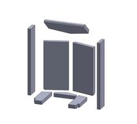 Revêtement de foyer - Convient pour Oranier Alto** et d'autres modèles de cheminée et de poêles, avec aperçu du modèle - Revêtement de cheminée en vermiculite - Ajustement parfait et facile à