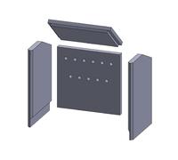 Revêtement de foyer - Convient pour Wodtke Centro ** et d'autres modèles de cheminée et de poêles, avec aperçu du modèle - Revêtement de cheminée en vermiculite - Ajustement parfait et facile à