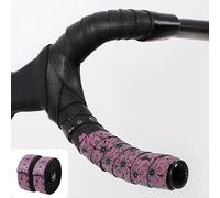 Revêtement de guidon de vélo de route en polyuréthane + EVA avec rembourrage doux, antidérapant, résistant à la transpiration et à l'exposition environnementale (B-violet)