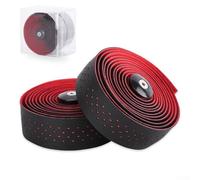 Revêtement de guidon pour vélo de route avec construction en silicone EVA et design confortable (noir et rouge)