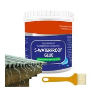 Revêtement de mastic imperméable - 300 g de peinture liquide transparente imperméable avec brosse, colle de réparation de fuite forte pour toilettes