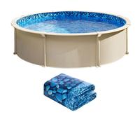 Revêtement de Piscine - DUOKU - 24 Pieds - Vinyle Superposé - Protection Anti-UV - Ronde
