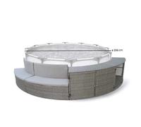 Revêtement de piscine K2O Half Surround 306 306x40x70 cm Semi-Circulaire Lot de 4 Pièces Bancs et Rangements