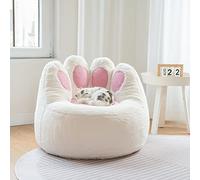 Revêtement de pouf pour intérieur et extérieur - Motif pattes de chat - Pas de remplissage nécessaire, idéal pour adultes, taille XL