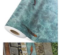 Revêtement de sol CV Koi - PVC extra résistant à l'abrasion - Impression photo - Carpes koï - Surface structurée - Vendu au mètre (200 x 150 cm)