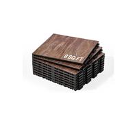 VEVOR Revêtement de sol emboîtable 31,5×31,5 cm – Durabilité & réduction du bruit – 9 pièces