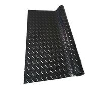 Revêtement de Sol en Caoutchouc pour Garage Rouleau de Tapis de Sol de Garage en Caoutchouc, Plaque diamantée, Tendon de bœuf, Multicolore, Plusieurs Tailles, 1.5mm(Black,0.5x19m)