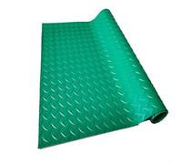 Revêtement de Sol en Caoutchouc pour Garage Rouleau de Tapis de Sol de Garage en Caoutchouc, Plaque diamantée, Tendon de bœuf, Multicolore, Plusieurs Tailles, 1.5mm(Green,0.5x17m)