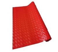 Revêtement de Sol en Caoutchouc pour Garage Rouleau de Tapis de Sol de Garage en Caoutchouc, Plaque diamantée, Tendon de bœuf, Multicolore, Plusieurs Tailles, 1.5mm(Red,0.5x12m)