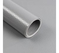 Revêtement de sol en PVC à pois - Épaisseur : 2 mm - Tapis antidérapant - Antidérapant et résistant aux liquides et à la saleté - Utilisation universelle (gris, 120 x 150 cm)