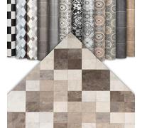 Revêtement de Sol en PVC, mosaïque Sable, Film de Vinyle sans Colle, Surface antidérapante imperméable, pour Couvrir Les Meubles, Murs et sols, en Rouleau, Facile à Couper, Toscana Sand 200x400 cm