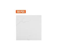 Revêtement de Sol en Vinyle Auto-adhésif Texture Marbre Blanc 30,5×30,5cm 50PCS