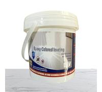 Revêtement De Sol - Peinture Époxy | Revêtement De Sol Époxy Effet Marbre Brillant Pour Béton, Finition Couleur Sable Auto-nivelante, Antidérapant Résistant À L'usure Pour L'extérieur, Blanc Et Gris