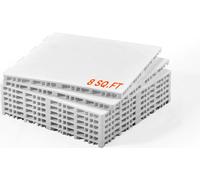Revêtement de sol pour hockey VEVOR, 315 x 315 mm carreaux de sol multi-usages qui s'emboîtent, planches d'entraînement au tir de hockey, gris et blanc, 0,7 m²/carton