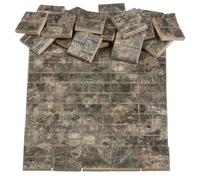 Revêtement de sol pour maison de poupée, briques de trottoir miniatures, accessoires à l'échelle 1/12, mini briques pour l'aménagement paysager, REDUCIO! (briques de forteresse médiévale)