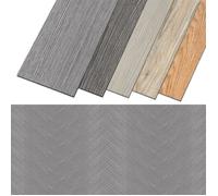 Revêtement de sol PVC - LILIIN - Dalles autocollantes - 91,44 x 15,24 cm - Imperméable - 18 pièces pour 2,51 m²