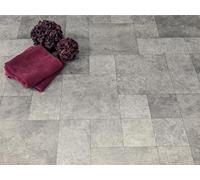 Revêtement de sol PVC Sol vinyle en mélange de carreaux béton, Découpe (2m de large, 3,5m de long)