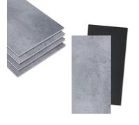 Revêtement de sol vinyle SPC à clipser Aldire 10 planches 1,86 m² gris effet béton