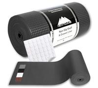 Revêtement de tiroir de Cuisine pour armoires de Cuisine - Véritablement antidérapant, Non adhésif - Facile à Couper/Installer, protège Toutes Les étagères, armoires, Surfaces de Salle de Bain (Noir,