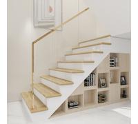 Revêtement d'escalier 'Bunschoten' set de 2 avec protection des bords PVC 120 x 32 x 4,6 cm aspect chêne