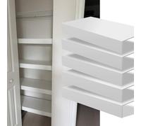 Revêtement d'étagère de placard blanc personnalisable, prêt à l'emploi, empêche les articles de tomber, améliore l'esthétique. Parfait pour les étagères de 102 x 31 x 5 cm