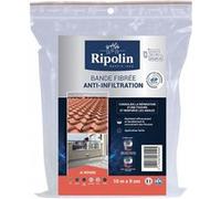 Revêtement d'étanchéité toiture, RIPOLIN Bande fibrée blanc 10M x 9cm Blanc G