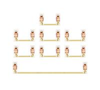 Revêtement doré, stabilisateur monté à plaques pour le clavier mécanique personnalisé 2U 6,25U (1+7, rose)