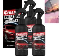 Revêtement en aérosol en céramique synthétique nano pour voitures, mastic hydrophobe, vernis brillant et protection de la peinture longue durée, agent de pulvérisation à détailleur rapide (3 pièces)