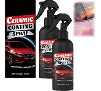 Revêtement en aérosol en céramique synthétique nano pour voitures, mastic hydrophobe, vernis brillant et protection de la peinture longue durée, agent de pulvérisation à détailleur rapide (2 pièces)