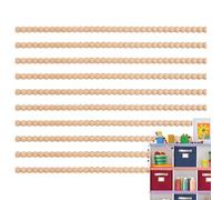 Revêtement en bois - Perles décoratives - Revêtement en bois - Perles décoratives 3D - Forme Wôod Formulaire - Perles Decora de 38 cm - Bandes de forme - 10 pièces en bois inachevé semi-rondes pour