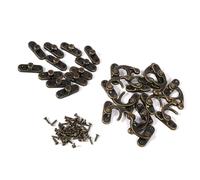 Revêtement en laiton antique de 10,16 cm Latch HaSP Mini charnières Installation facile Serrure de boîte à bijoux Large Crochet de verrouillage Fixations Attrape pour boîte à bijoux Boîte à outils