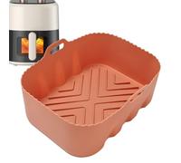 Revêtement en silicone pour friteuse à air, plateau de four à micro-ondes, panier réutilisable, résistant à la chaleur, tapis de qualité alimentaire, aide à la cuisson rectangulaire avec style