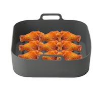 Revêtement en silicone pour friteuse à air | Plateau de four carré en silicone | Remplacement réutilisable du papier parchemin inflammable, résistant à la chaleur et facile à nettoyer